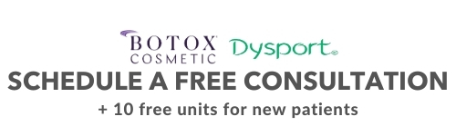 Schedule a free consultation and receive 10 free units of Botox or Dysport for new patients only.